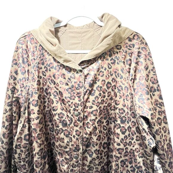 Sackables Women's Reversible Full Length Coat, Leopard Print Brown Vintage XL - Picture 8 of 9